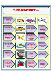 TRANSPORT-questions-speaking activities