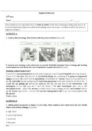 English Worksheet: English Test 10th Grade