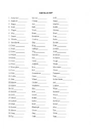 English Worksheet: Odd Word Out
