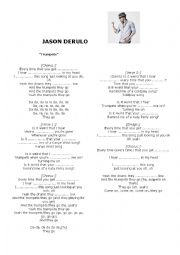 English Worksheet: Jason Derulo song Trumpets