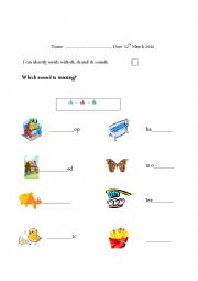 English Worksheet: Building words with the phonemes CH SH TH