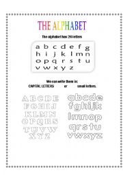 English Worksheet: The alphabet