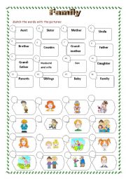 English Worksheet: Family