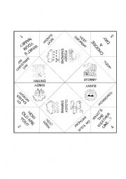 English Worksheet: The weather cootie catcher