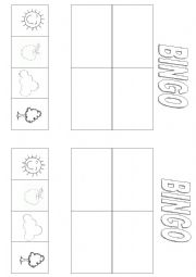 English Worksheet: Bingo game (nouns)