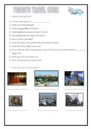English Worksheet: Video about the city of Toronto