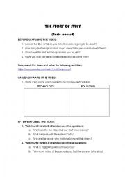 English Worksheet: The Story of Stuff