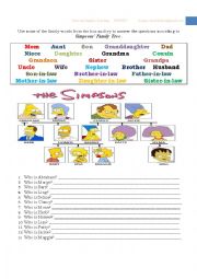 English Worksheet: Family tree