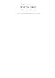 English Worksheet: Healthy habits