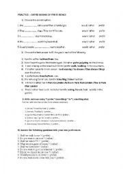 English Worksheet: Preferences