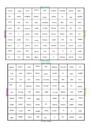English Worksheet: bingo game ( part 2)