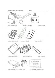 English Worksheet: Clasroom objects