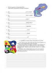 English Worksheet: UFOs Arrived