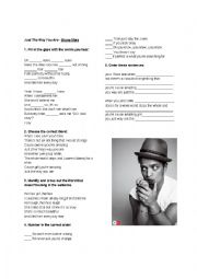 English Worksheet: Just the way you are song activity
