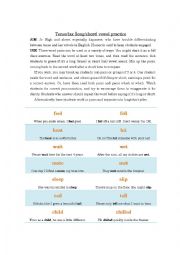 English Worksheet: Tense / lax vowel practice (short/long vowels) for Japanese and other ELLs