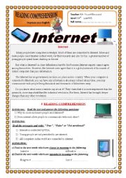 English Worksheet: Internet