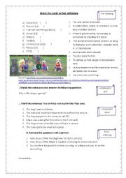 English Worksheet: pre/while/ post listening activity about a dog who called 911 with answer key!