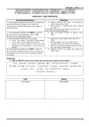 English Worksheet: Present perfect