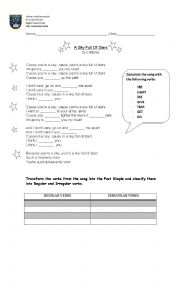 English Worksheet: A sky full of stars