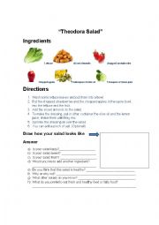 English Worksheet: Theodora Salad