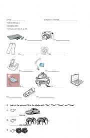 English Worksheet: this, that, these, those