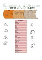 English Worksheet: illness and diseases 