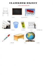 English Worksheet: Things in the classroom