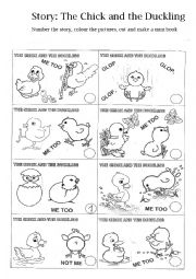 Story. The Chick and The Duckling worksheet