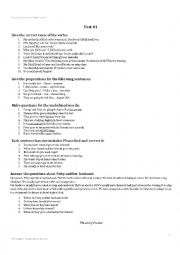 English Worksheet: Test for 6th Grade student in Vietnam