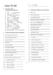 English Worksheet: To be and present progressive