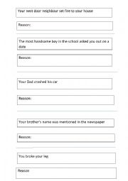English Worksheet: Past Perfect: what happened before (part 2)