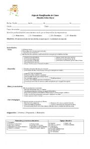 English Worksheet: English Class