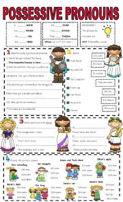 English Worksheet: possessive pronouns