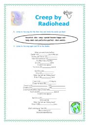 English Worksheet: Song study: Creep by Radiohead