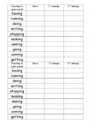 English Worksheet: hide & check spellings