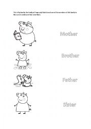 English Worksheet: Pig Family