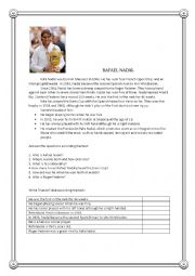 English Worksheet: Rafael Nadal
