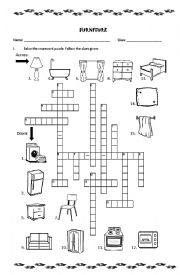 English Worksheet: Furniture