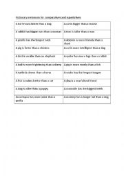 English Worksheet: Comparatives and Superlatives Pictionary/Charades