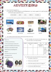 English Worksheet: ADVERTISING