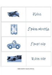 English Worksheet: Vehicles