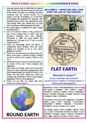 Picture-based conversation : topic 60 - flat earth vs round earth