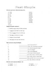 English Worksheet: past simple 