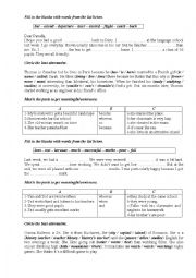 English Worksheet: 9 Test