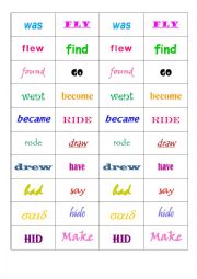 Domino with irregular verbs