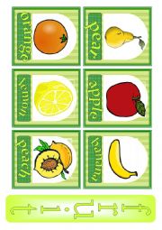 Fruit. Flash-cards. 