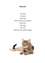 English Worksheet: The cat and other poems
