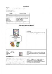 English Worksheet: Task Sheet Book Report