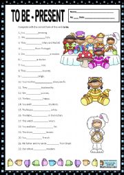 English Worksheet: TO BE - PRESENT SIMPLE