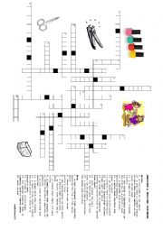 English Worksheet: Manicure & Pedicure Vocabulary Crossword